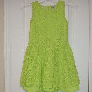 Girls Dress size 8, lime green